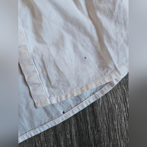 J Crew long sleeve ruffle Button Down & Soft Thermal Striped Top Shirt Small 2 - Picture 9 of 10